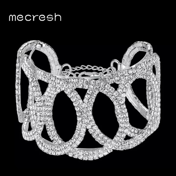 Rhinestone Bangle Bracelet - Picture 5 of 5